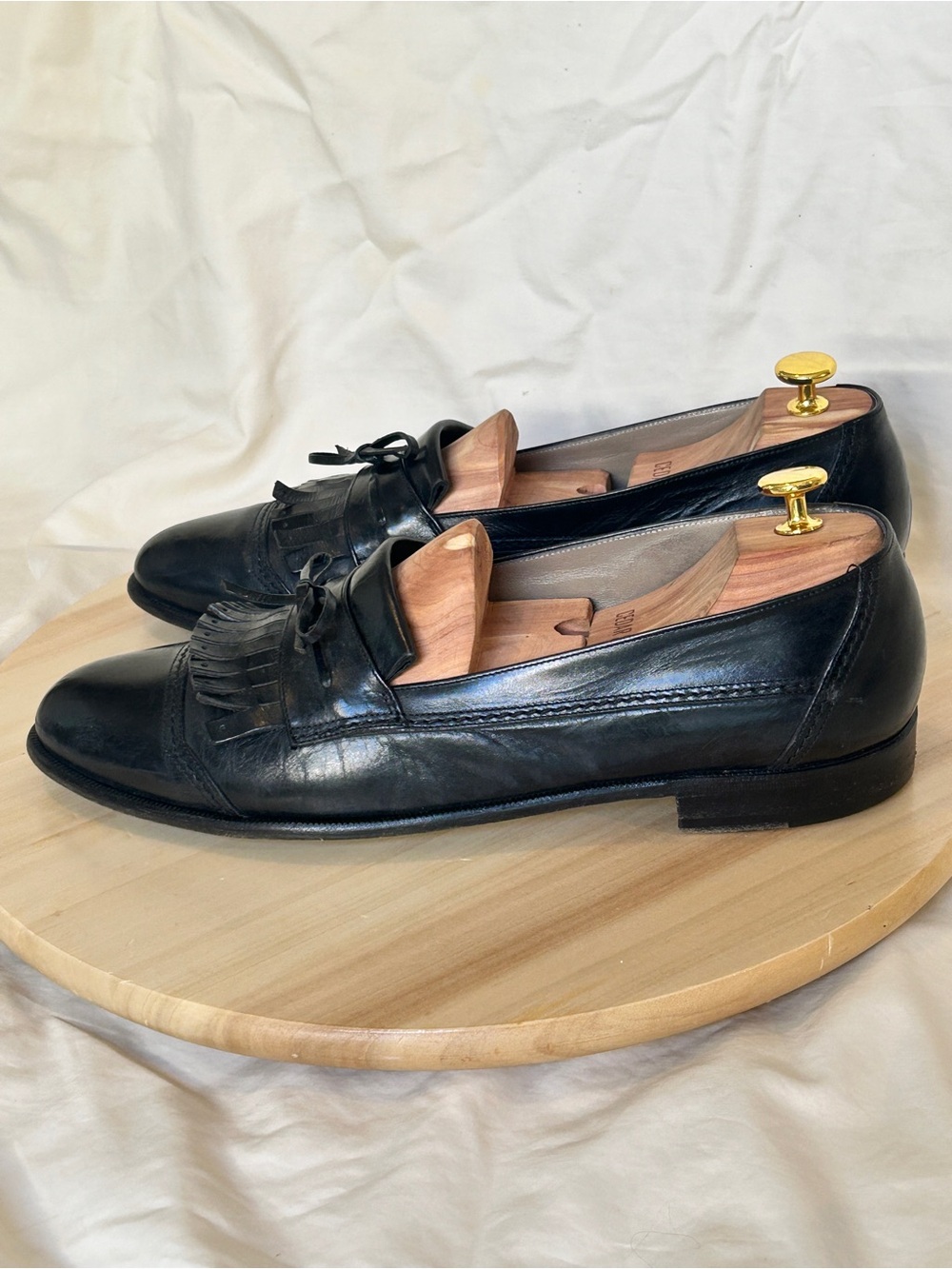 Bally Men’s Vintage Dino Black Kiltie Tassle Loafers US 12 B